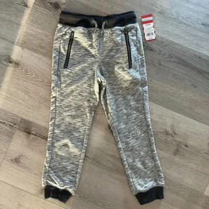 Cat & Jack Kids Drawcord Waistband Tapered Leg Pants Almond Gray XS NWT